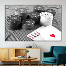 Poker Game Cards Wall Art Canvas, Multi Panel Wall Art