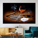 Whiskey Cigar Wall Art Canvas Print Kitchen Wall by MyGreatCanvas | Canvas Wall Art Prints | Photo Prints & Wall Decor