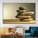 Fluvial Zen Stones Canvas Wall Art Print