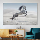 Prancing Horse Desert Large Wall Art Canvas Print – Majestic