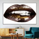 Close Up Lips Wall Art Canvas Print