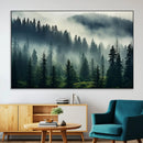 Captivating Misty Forest Wall Art Premium Canvas Print a