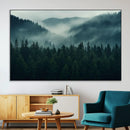 Captivating Misty Forest Wall Art Premium Canvas Print,