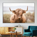 Scottish Serene Highland Cow Canvas Wall Art – Serene