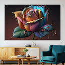 Abstract Rose Wall Art Canvas Print