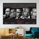 Thinker Quintet Canvas Wall Art – Martin, Obama, Malcolm X,