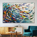 Modern Abstract Fish Shoal Wall Art Canvas Print, Colorful by MyGreatCanvas | Canvas Wall Art Prints | Photo Prints & Wall Decor