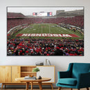 Wisconsin Badgers Team Print Canvas - Madison Camp Randall