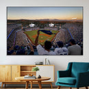 Dodger Stadium Sunset Game Triple Canvas Wall Art - Los