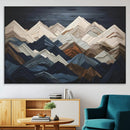 Rustic Mountain Landscape Wall Art Canvas Print – Framed 3D