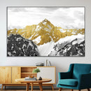 Gold Abstract Mountains Wall Art Print on Canvas, Nature