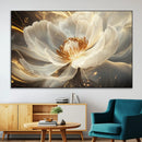 Gold Floral Wall Art Canvas Print, Framed Modern Flower Art by MyGreatCanvas | Canvas Wall Art Prints | Photo Prints & Wall Decor