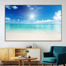 Blue Ocean Wall Art Canvas Print - Tranquil Ocean Paradise