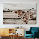 Texas Longhorn Canvas Wall Art Print – Majestic Western by MyGreatCanvas | Canvas Wall Art Prints | Photo Prints & Wall Decor