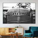 Vintage Farmall Tractor Wall Art Canvas Print, Rustic