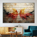 Abstract Angel Wings Canvas Wall Art – Framed and Ready to