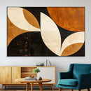 Geometric Abstract Wall Art Canvas Print, Mid Century Modern