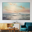 Abstract Ocean Wall Art -  Boat Wall Art Canvas Print