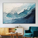 Ocean Wave Canvas Wall Art Print – Coastal Living Room Large