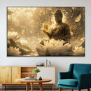 Golden Buddha Wall Art | Yoga Room Decor and Meditation Room by MyGreatCanvas | Canvas Wall Art Prints | Photo Prints & Wall Decor