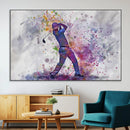 Watercolor Golf Swing Wall Art Canvas Print | Vibrant