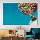 Carl Fredricksen, Up Movie Wall Art, Colorful Balloon House