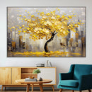 Golden Tree Canvas Print | Abstract Wall Art for Modern