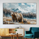 Bear and Baby Bear Wall Art Canvas Print