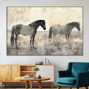 Vintage Horses Wall Art Canvas Print