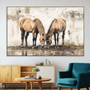 Vintage Horses Wall Art | Ready to Hang and Framed Triptych by MyGreatCanvas | Canvas Wall Art Prints | Photo Prints & Wall Decor