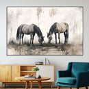 Chines Ink Style Vintage Horses Wall Art Canvas Print for by MyGreatCanvas | Canvas Wall Art Prints | Photo Prints & Wall Decor