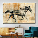 Chines Style Running Horse Western Wall Art | Farmhouse Wall