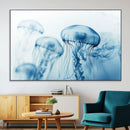 Blue Jellyfish Wall Art Canvas Print