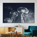 Jellyfish Wall Art Canvas Print, Modern Abstract Jellyfish