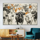 Farmhouse Wall Art | Western Longhorn Cattle Canvas Print | by MyGreatCanvas | Canvas Wall Art Prints | Photo Prints & Wall Decor