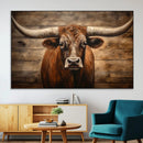 Longhorn Bull Wall Art | Canvas Print | Ready to Hang | by MyGreatCanvas | Canvas Wall Art Prints | Photo Prints & Wall Decor
