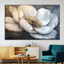 White Magnolia Flower Wall Art Canvas Print | Abstract
