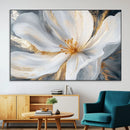 White and Gold Floral Canvas Wall Art - Framed and Ready to by MyGreatCanvas | Canvas Wall Art Prints | Photo Prints & Wall Decor