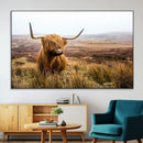 Scottish Highland Cow Canvas Wall Art – Rustic Farmhouse