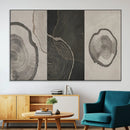 Minimalist Tree Rings Wall Art | Modern Abstract Canvas