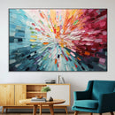 Radiant Bloom Abstract Floral Wall Art Canvas Print -