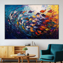 Vibrant Abstract Fish Swarm Art – Colorful Fish Inspired