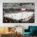 Lausanne Arena Ice Hockey Stadium Wall Art Canvas Print,