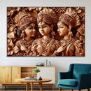 Indian Woman Statue Wall Art Canvas Print
