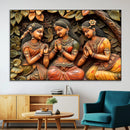 Indian Woman Statue Wall Art Canvas Print