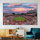 Carter-Finley Stadium Art Sunset Game Triple Canvas Wall Art
