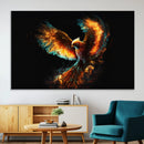 Fiery Phoenix Canvas Print | Ready to Hang Wall Art | Bold