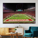 Wisconsin Badgers Football Team Print Canvas- Madison Camp