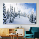 Winter Ski Lift Wall Art Print - Landscape Wall Art | Snowy