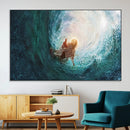 Powerful Jesus Canvas Print - Hand of Salvation,
